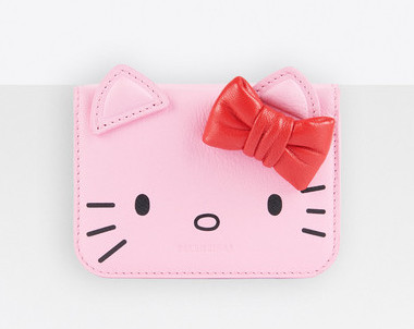 Mini Billetera rosa Hello Kitty de Balenciaga