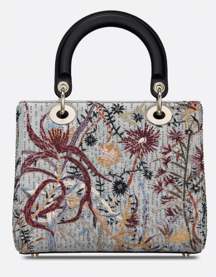 BOLSO MEDIANO LADY DIOR MOTIVO JARDIN DE MINUIT