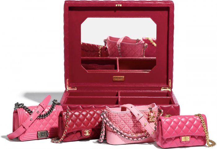 Chanel-cofre-4-mini-bolsos-rosa-
