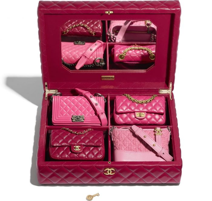 Chanel-cofre-4-mini-bolsos-rosa-