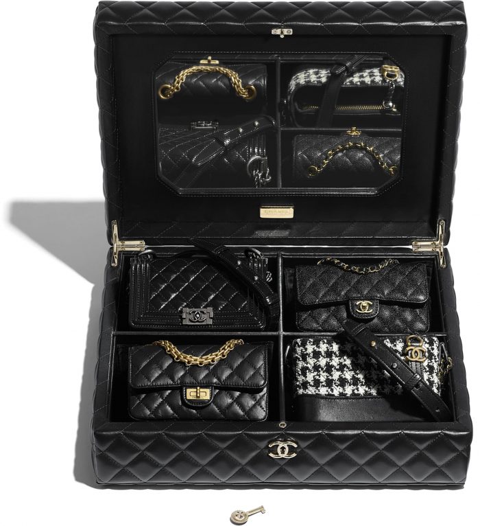 Chanel-set-4-mini-bolsos-negro-