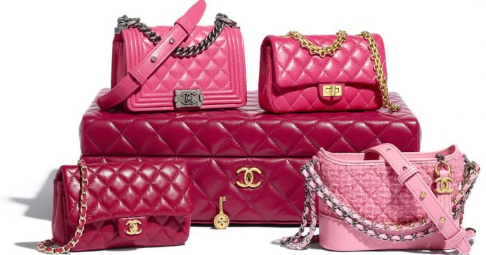 Chanel-set-4-mini-bolsos-rosa