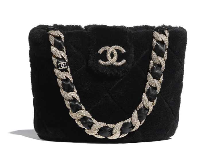 Chanel-bolso-bucket-lana-negro