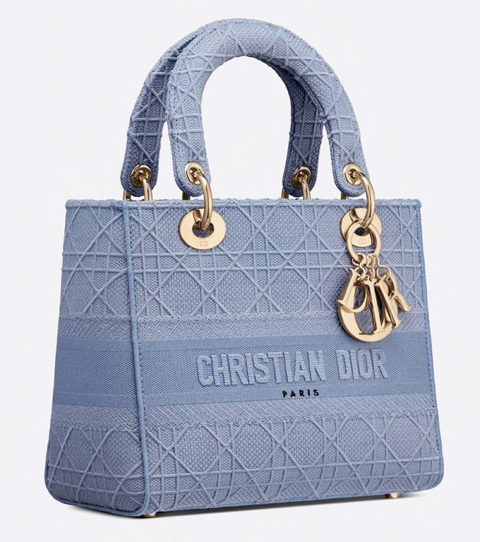 Bolso-Lady-lite-Bordado-Cannage-azul-denim