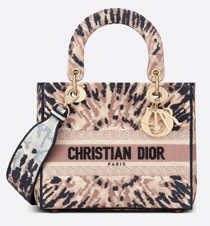 BOLSO LADY D-LITE Bordado Tie & Dior multicolor