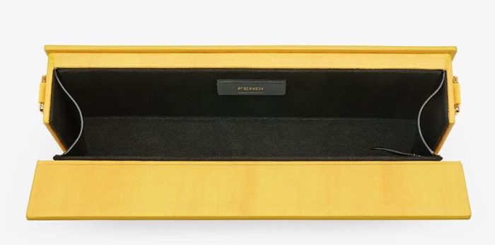 Bolso Fendi Horizontal Box amarillo interior