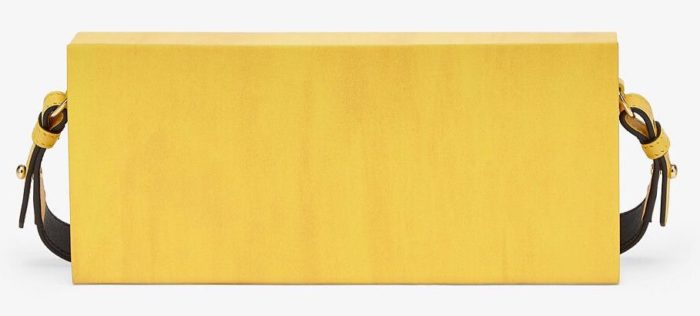 Bolso Fendi Horizontal Box amarillo parte trasera