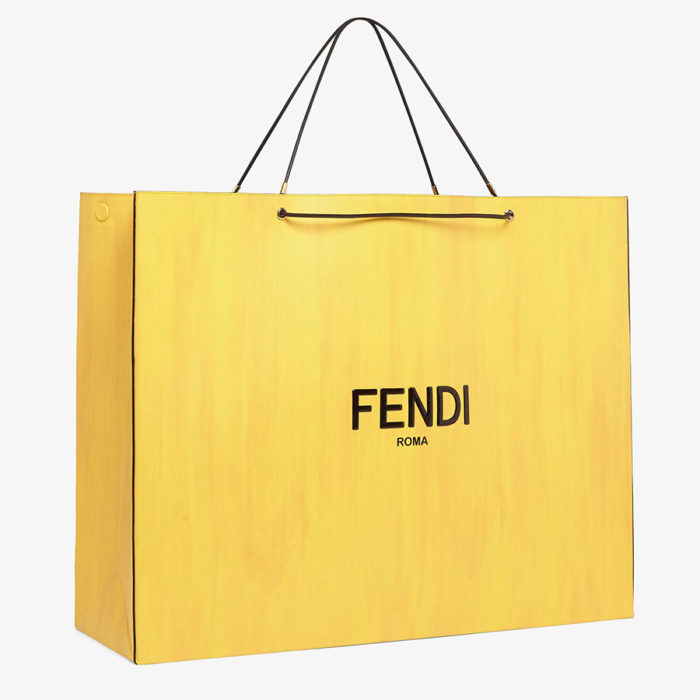 Bolso Shopping Fendi Pack grande amarillo