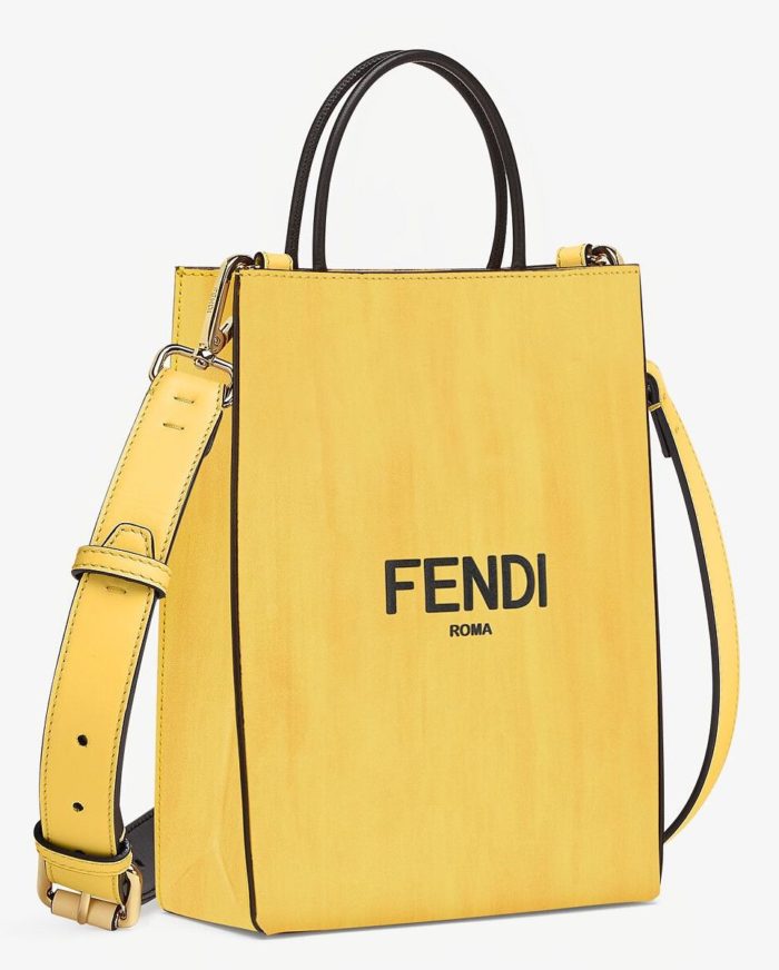 Bolso Shopping Fendi Pack pequeño amarillo
