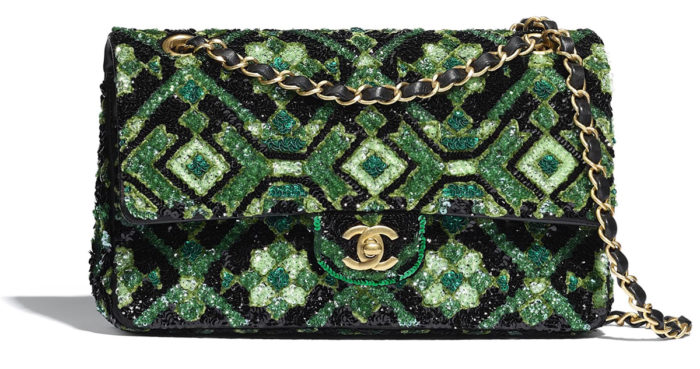 bolso-chanel-clasico-verde-lentejuelas-crucero-2020-21