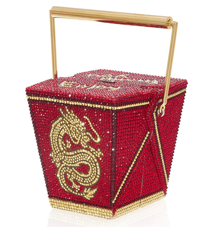 caja para llevar con dragon chino judith leiber