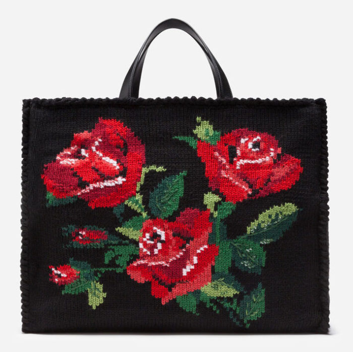 Bolso D&G Beatrice de lana y bordado con rosas
