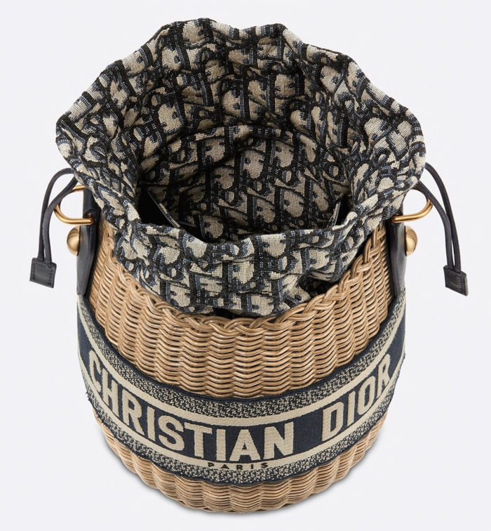 BOLSO BOMBONERA DIOR WICKER INTERIOR