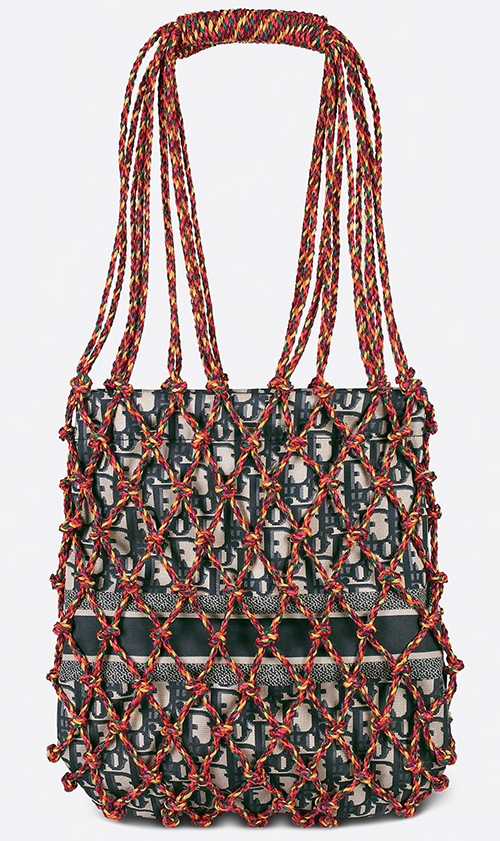 BOLSO TOTE DIOR NET ROJO