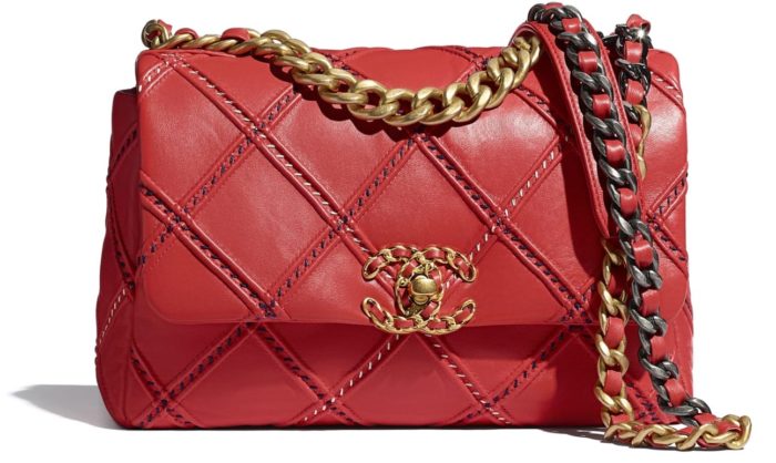 Bolso Chanel 19 color rojo