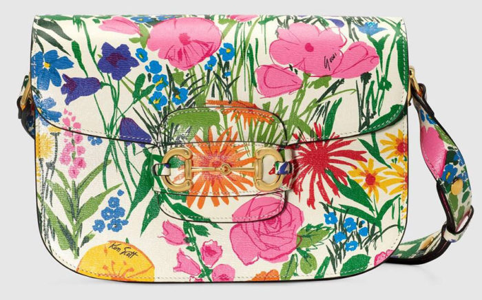 Bolso Gucci Horsebit 1955 estampado floral Ken Scott