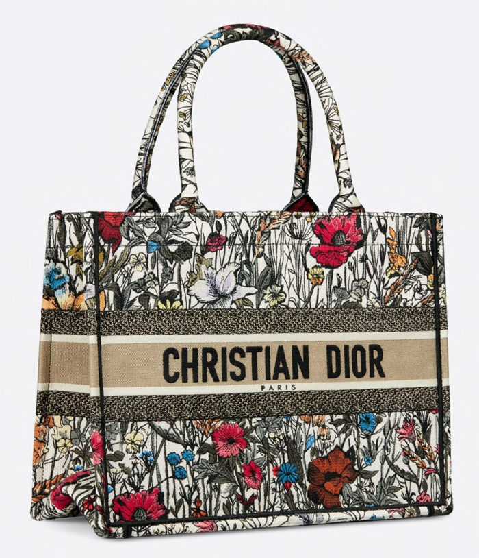 DIOR BOOK TOTE PEQUEÑO BORDADO MILLE FLEURS