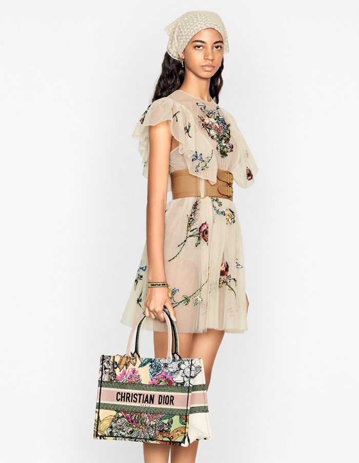 Dior Book Tote Mille Fleurs multicolor parte posterior