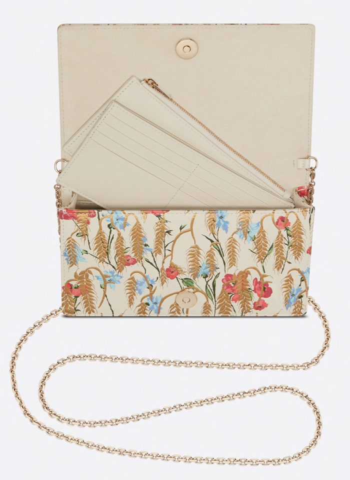 Lady Dior Pouch con el motivo Dior Hibiscus Interior