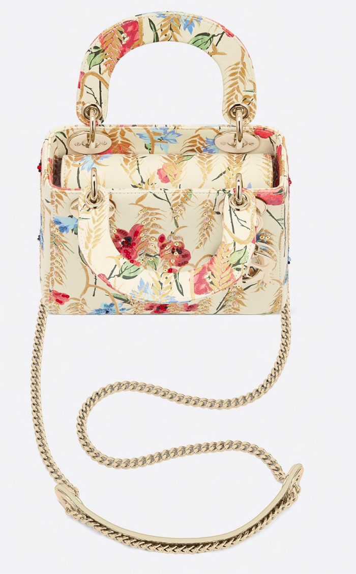 Mini Lady Dior Hibiscu con lentejuelas