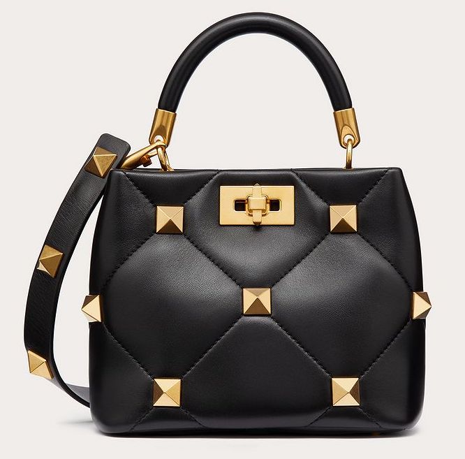 Bolso Roman Stud con asa color negro