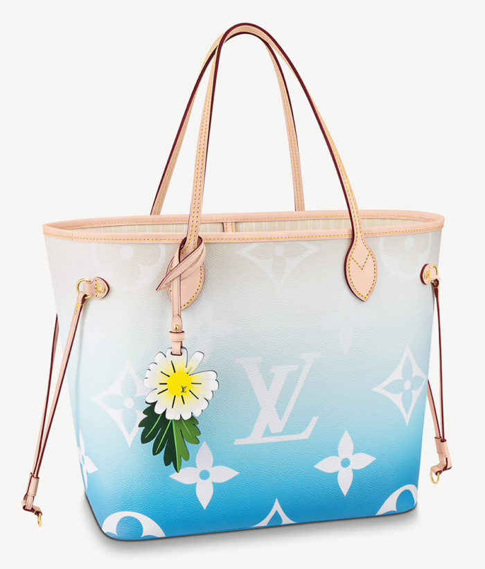 louis-vuitton-bolso-neverfull-mm-colección-summer-by-the-pool-azul