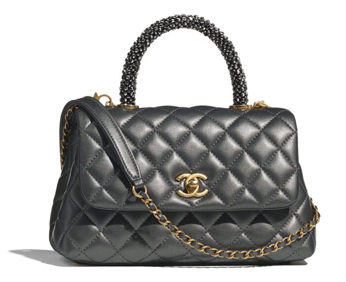 Bolso Chanel Coco Handle con strass