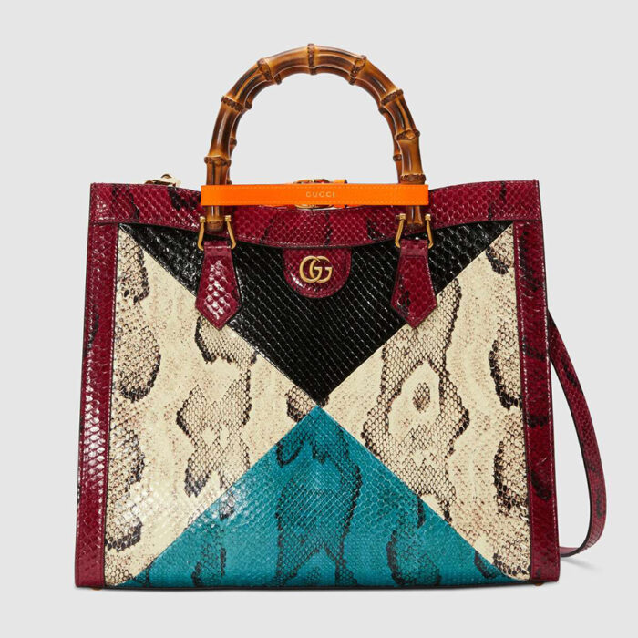 Bolso tote mediano Gucci Diana piel de pitón