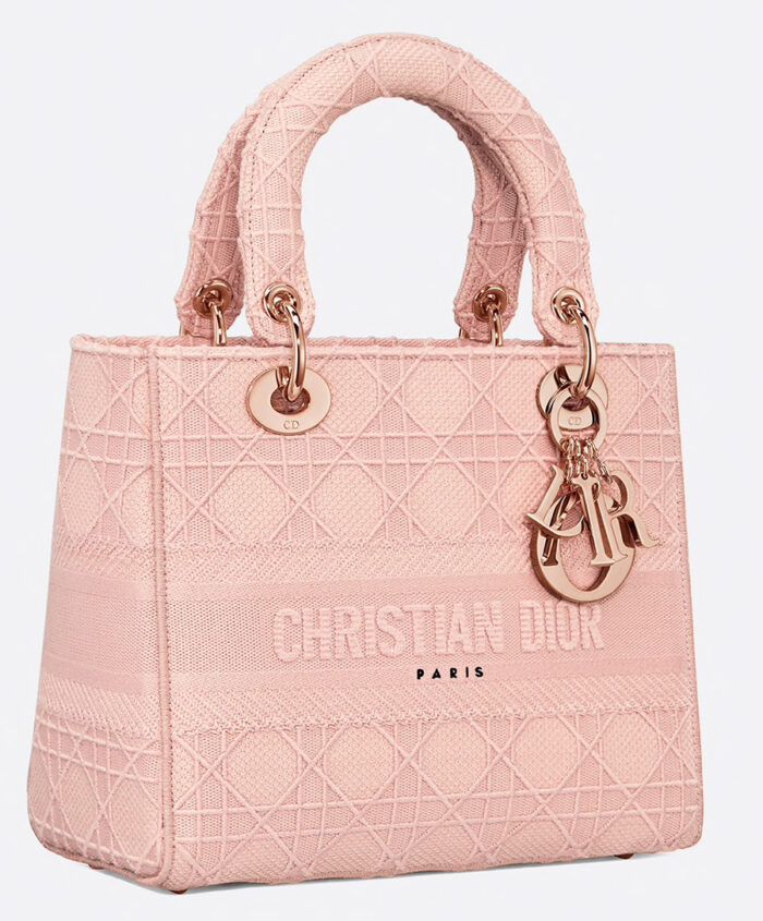 Bolso Lady D-Lite Rosa de Dior detalles