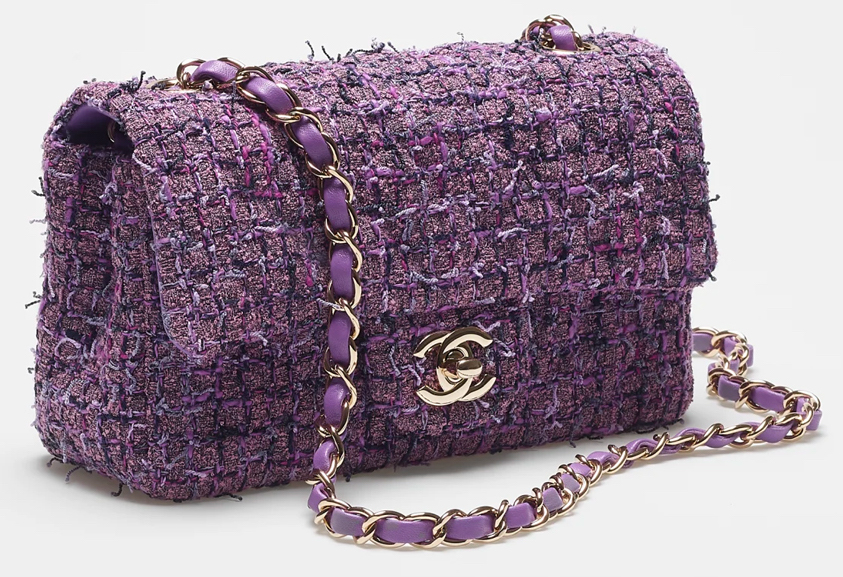 Chanel-clasico-Tweed-morado