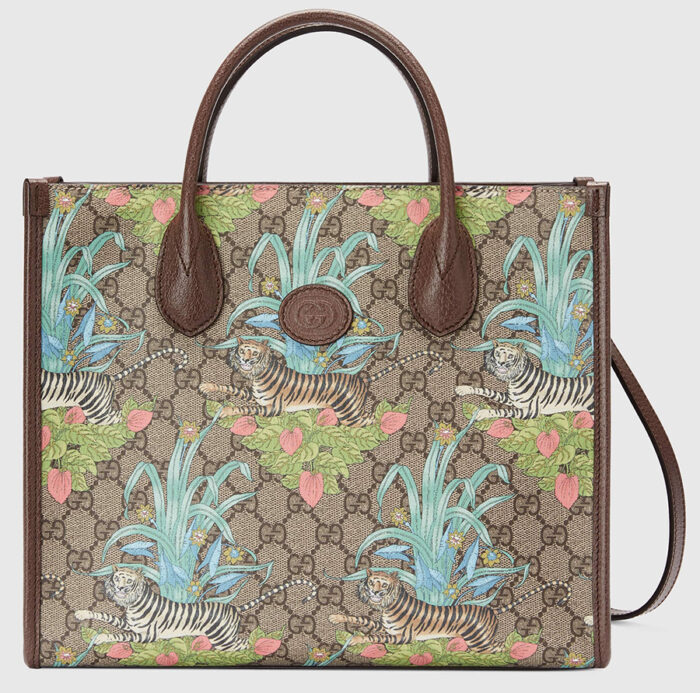 Gucci Tiger bolso tote GG pequeño