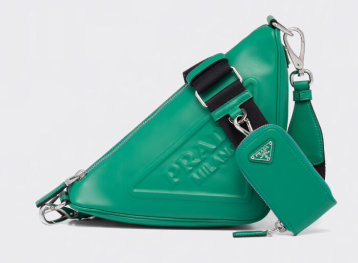 Bolso Triangle de Prada verde