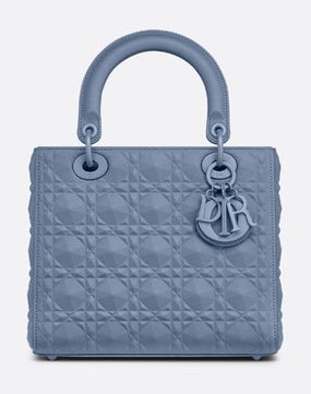 Lady Dior cannage motivo de rombos azul