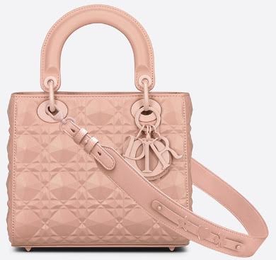 Lady Dior cannage motivo de rombos rosa