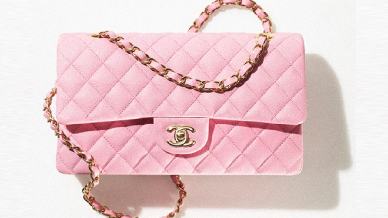 Bolso Chanel Clásico rosa con brillos - Mi Bolso de Lujo