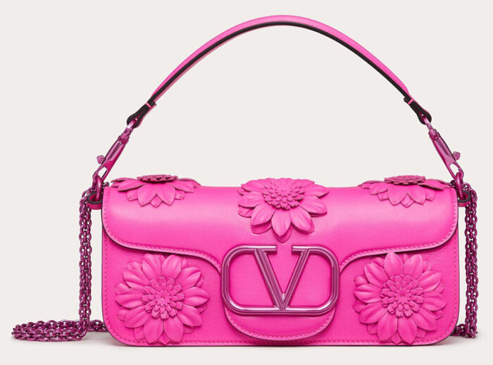 Bolso Locò con aplique de flores pink pp